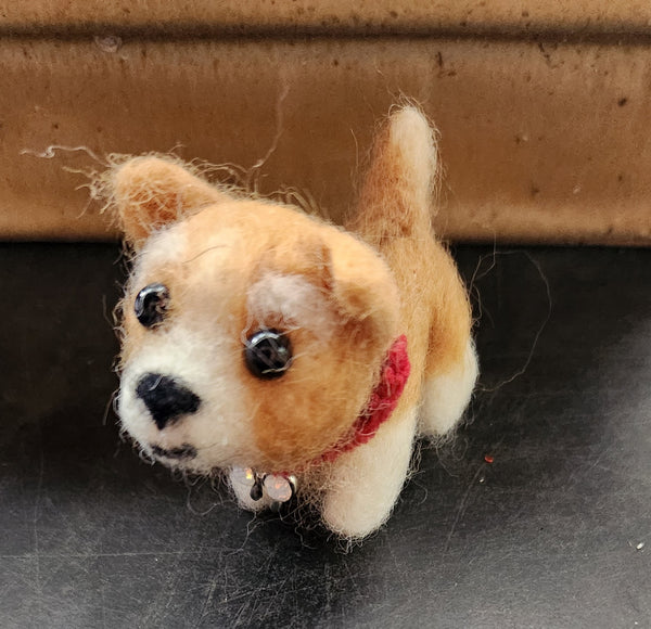 Blythe pet dog (#7) needle felted corgi