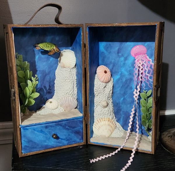 "Siren" custom blythe middie mermaid doll with case and accessories