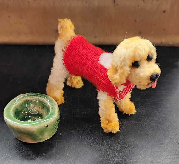 Blythe pet dog (#2)with ceramic bowl