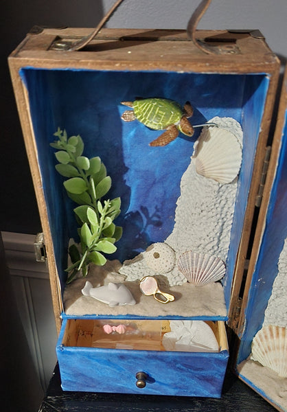 "Siren" custom blythe middie mermaid doll with case and accessories