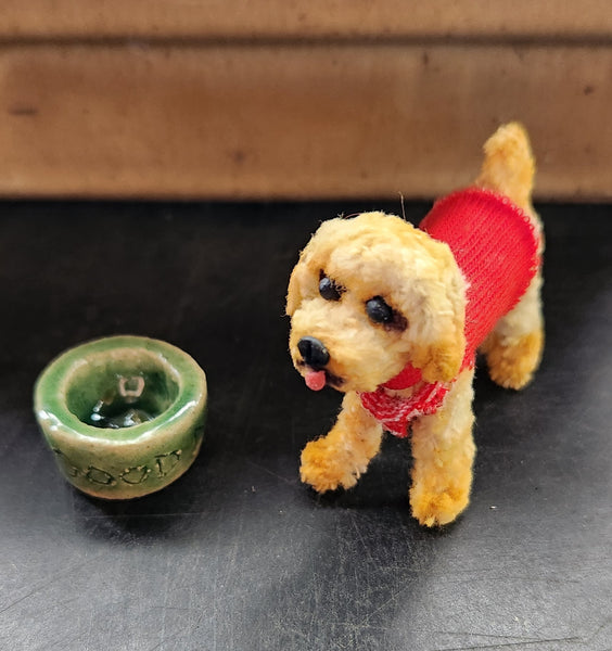 Blythe pet dog (#2)with ceramic bowl