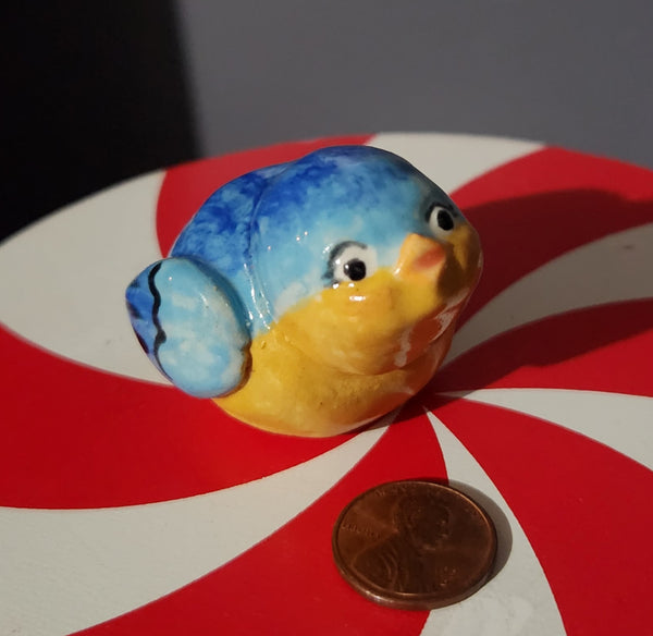 Miniature ceramic cookie jar bluebird