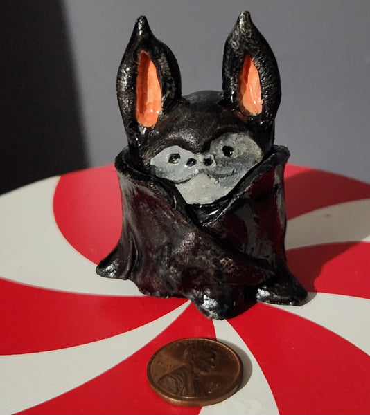 Miniature ceramic cookie jar bat
