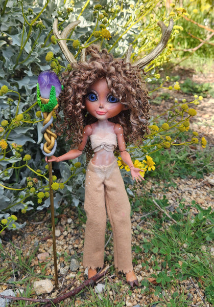 Tawny fawn faun custom fashion doll