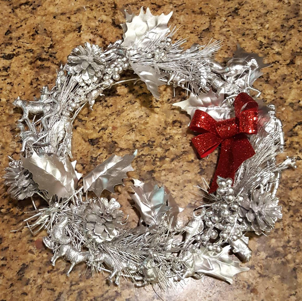 Petit choses inspired wreath, hand assembled from existing parts.