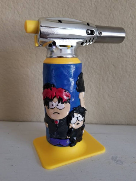 Hand sculpted goth kids torch