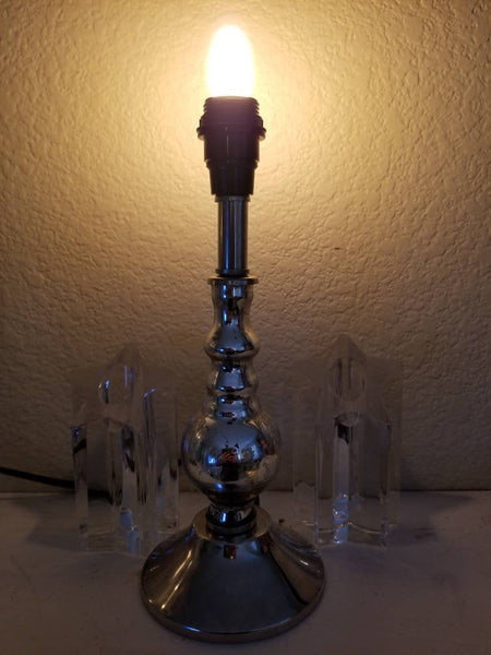 Restored and rewired small vintage mercury glass lamp