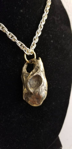 Bronze rat skull pendant