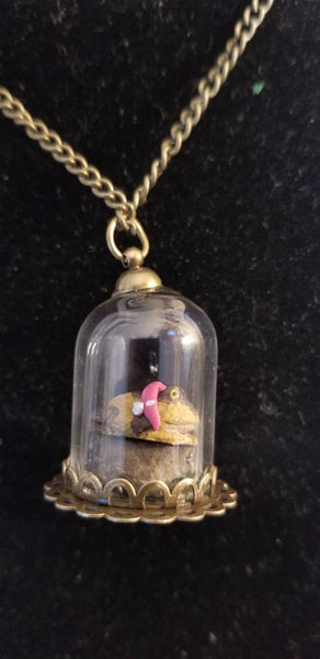 World's tiniest hypno toad terrarium dome pendant