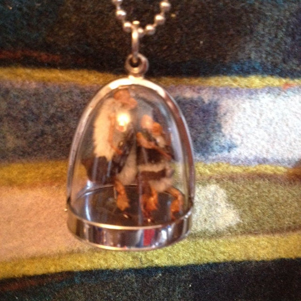 Han and Chewie Golden Cicada Monkey pendant