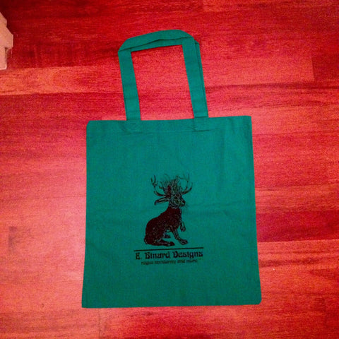 Cotton Logo Tote Green